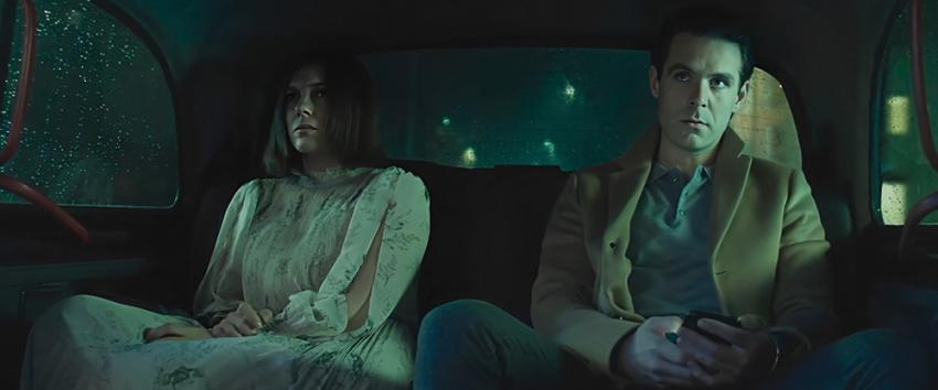 Black Cab (1970) Movie scene: Anne (Synnove Karlsen) and Patrick (Luke Norris) sitting in the back of a black cab