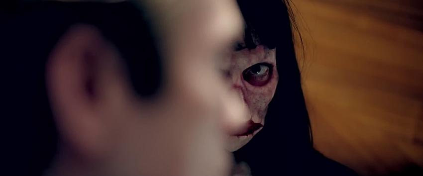 Elevator Game (1970) Movie scene: The 5th Floor Woman staring down a man