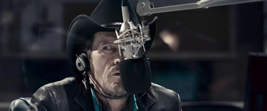 Pontypool (1970) Movie scene: Grant Mazzy (Stephen McHattie) with a look of bewilderment as he speaks to his listeners