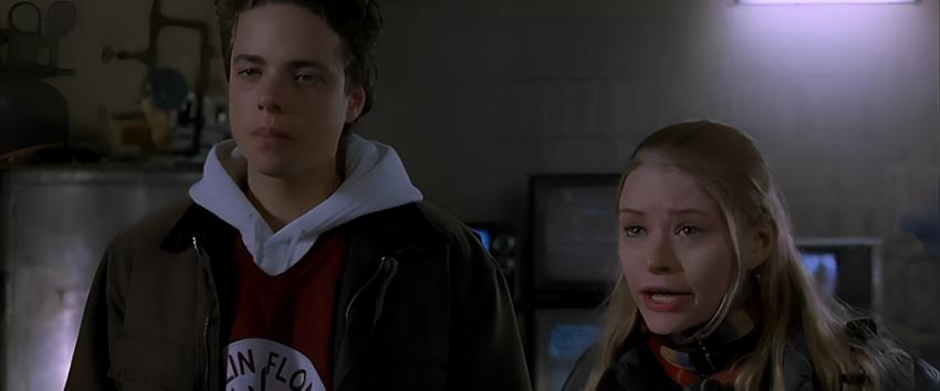 Santas Slay (1970) Movie scene: Nicolas (Douglas Smith) and Mary (Emilie de Ravin)