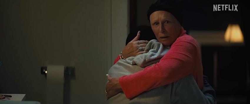 The Deliverance (1970) Movie scene: A visibly shaken Alberta (Glenn Close) hugs her grandson