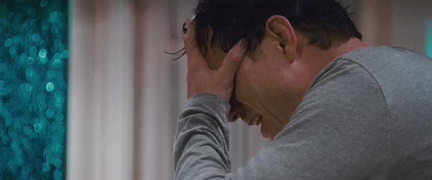 The Stepfather (1970) Movie scene: David Harris (Dylan Walsh) holds his head in despair