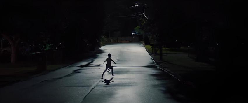 Weapons (1970) Movie scene: A child running across a street at night with arms outstretched